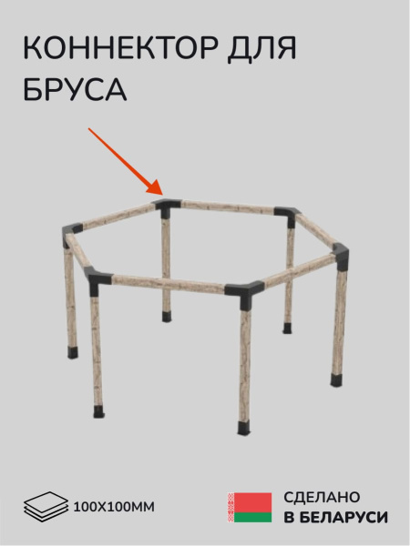Коннектор для бруса, опора для бруса SCANDINAF TRIO 30 100х100